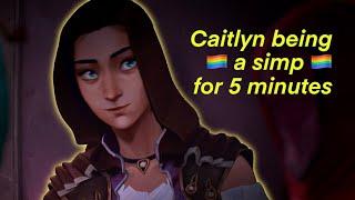 Caitlyn being a SIMP (and a nerd) for over 5 minutes | ARCANE funny moments