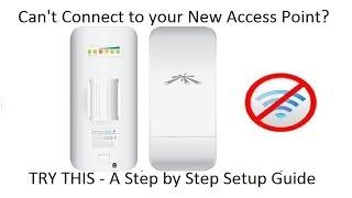 Ubiquiti NanoStation loco M2 - How to setup Access point -Computer can't connect -