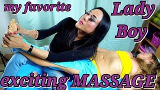 ASMR Exciting Thai massage from Lady Boy!