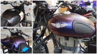 Royal Enfield  Vinyl Wrapping Blue Purple Chameleon | Bullet modification | Vwraps Sikar