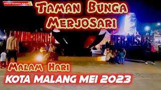 Malam Hari Di Taman Bunga Merjosari Lowokwaru Kota Malang Jawa Timur Mei 2023