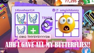 OH NO I SHOULDN'T HAVE ADDED MORE DIAMOND BUTTERFLIES?! THEY ARE GAINING VALUE Adopt Me - Roblox