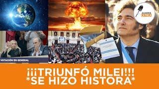 ¡¡¡MILEI VOLVIÓ A TRIUNFAR Y HACE HISTORIA!!! SE APROBÓ LA LEY BASES Y ARGENTINA DESPEGA FINALMENTE