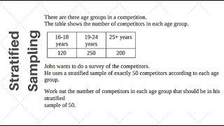 Stratified Sampling - GCSE Mathematics Q4