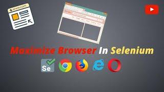 How to maximize browser using selenium (2021) | Selenium - Java