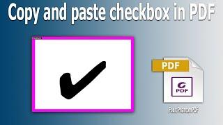 How to copy and paste a checkbox in a PDF using Foxit PhantomPDF