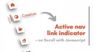 Active Nav Link Indicator with JavaScript | Scroll Spy Indicator