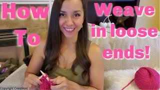 How to weave in loose ends with knitting