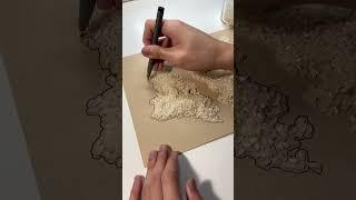 Making a fantasy map out of rice! #art #shorts