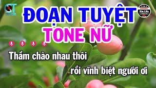 Karaoke Đoạn Tuyệt Tone Nữ ( D#m ) Nhạc Sống Mới || Karaoke Kim Liễu