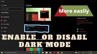 How to enable/ disable dark mode in Windows 10 without activation | Dark mode settings in windows 10