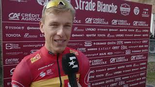 Tobias Halland Johannessen - Interview at the start - Strade Bianche 2025