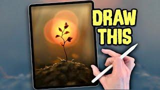 EASY PROCREATE DRAWING Tutorial in EASY steps - New Beginnings