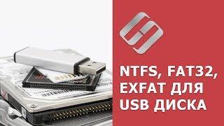 NTFS, FAT32 или ExFAT для флешки, внешнего USB диска, как отформатировать без потери данных