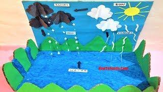 Water Cycle Science Project | model making | best out of waste | science project | howtofunda