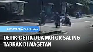 Dua Motor Saling Tabrak di Magetan | Liputan 6 Surabaya