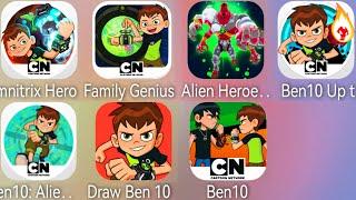 Ben 10 : Heroes,Omnitrix Hero,Up To Speed,Alien Evolution,Family Genius,Draw Ben 10,Alien Heroes