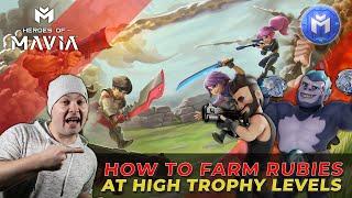 Heroes of Mavia How to Farm Rubies at High Trophies