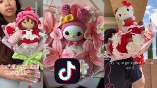 Crochet flower bouquet, TikTok compilation