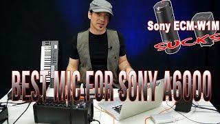 SONY A6000 External MICROPHONE and Sony ECM-W1M Review Plus Lav Mic