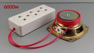 Make 6000w Free Electricity Energy Self Running With Speaker And Transformer