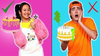 Ellie VS Jimmy In BAKING a Cake CHALLENGE | The Ellie Sparkles Show