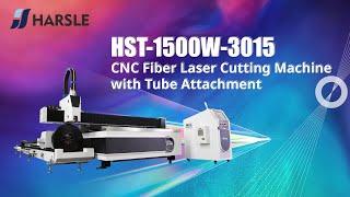 HST-1500W-3015 CNC Fiber Laser Cutting Machine with Tube Attachment