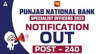 PNB SO 2023 Notification Out | Punjab National Bank SO Recruitment 2023