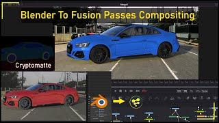 Blender To Fusion  Passes Compositing | How To Do EXR MultiLayer Compositing From Blender to Fusion