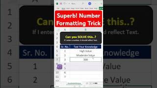 Custom Number Formatting Trick | #exceltips #shorts