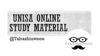 Unisa Online Study Material