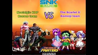 KOF MUGEN - The Nostalgic Kof Bosses team VS The Komeiji & Scarlet team