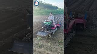 Mini Tractor Powered Rotary Tiller with Ploughing Machine #rotarytiller #tiller #minicultivator