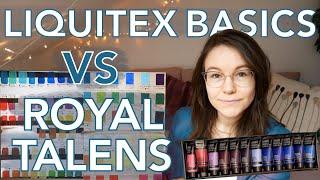 What Acrylic Paint Set To Buy | Review and Test | Liquitex Basics Full Set | Royal Talens Amsterdam