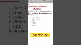 transformar (converter) de quilômetro (Km) para metro (m) - MACETE PRA FAZER RAPIDINHO