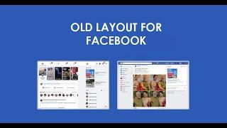 Old Layout For Facebook. New Extension