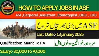 How to Apply in ASF Online Registration ASF Online Apply Process How to apply for ASF Jobs 2025