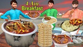 4 AM Mutton Paya Roti Non-Veg Breakfast Street Food Hindi Kahaniya Hindi Moral Stories Comedy Video