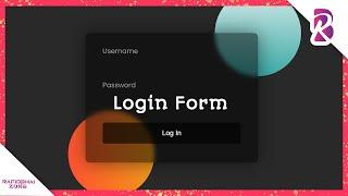 Login Form | HTML CSS | RafidBhai Zone