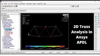 2D Truss Analysis in Ansys APDL