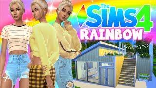  RAINBOW SIMS CAS Challenge! YELLOW outfits + tiny house!