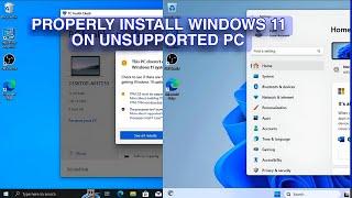 3 Ways to successfully install windows 11 on unsupported PC with working updates.