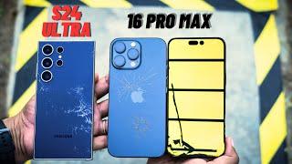 iPhone 16 Pro Max Drop Test vs iPhone 15 Pro Max vs Samsung S24 Ultra | Durability