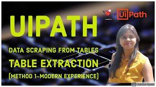 UiPath-Data Scraping From Table Or Table Extraction(Method 1-Modern Experience) and Writing in Excel