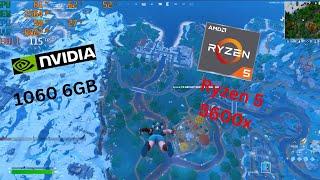 Low Settings 1060 6GB Ryzen 5 5600 Fortnite Gameplay