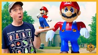Super Mario Movie Giant Mario Battles LB & Aaron the FunQuesters!
