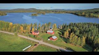 Summer of Pello in Lapland by air - Arctic Circle destination in Finland by drone