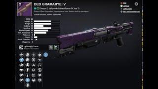 YOU NEED THE DED GRAMARYE IV IN DESTINY 2 / INTRO VID