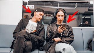 PRANK: PEEPING INTO THE PHONE OF STRANGERS IN THE SUBWAY