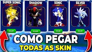 COMO PEGAR TODAS AS SKIN do SONIC, SHADOW, SILVER e SUPER SONIC NO SONIC SPEED SIMULATOR (Roblox)